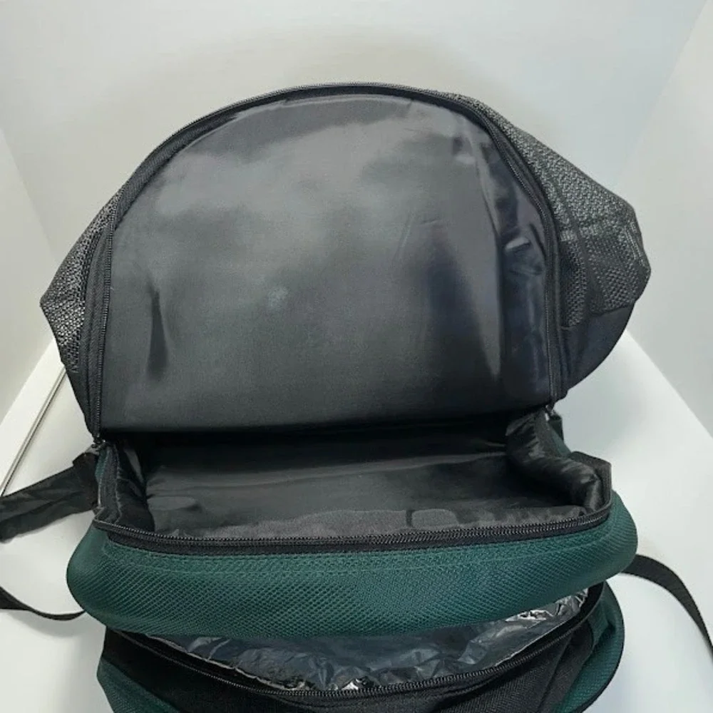 Icecap Backpack Black Green Mesh Insulated 3 Compartment Hiking Camping Travel